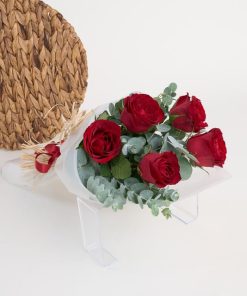 at2929-1-8dd07b8b18b8fe3-5df95b68 5'li Kırmızı Gül Buketi
